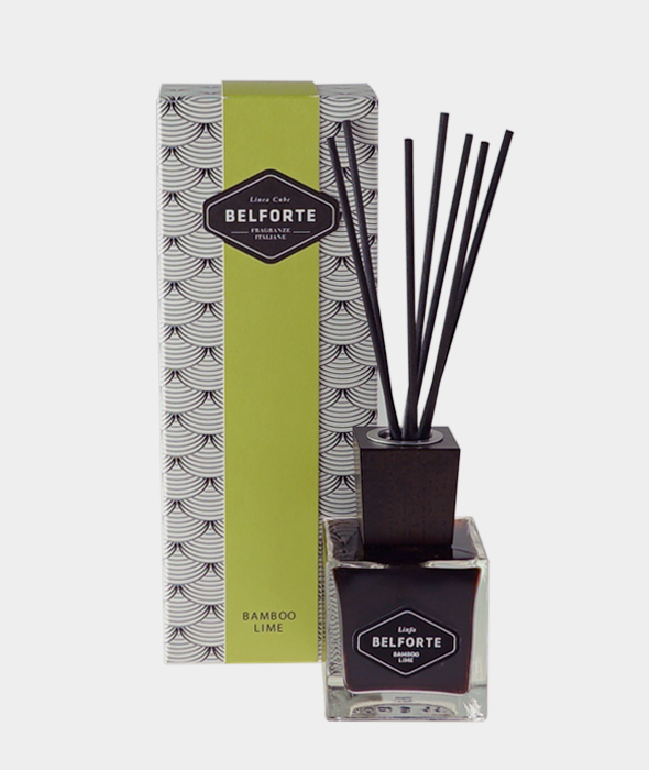 Diffuser 100 ml Black Cube Bamboo Lime
