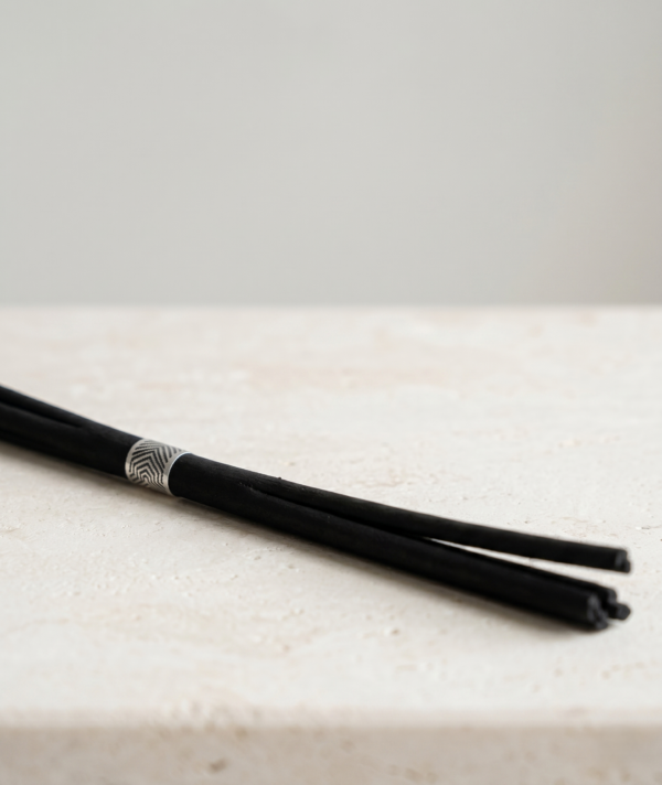 Set di bastoncini in rattan NERO