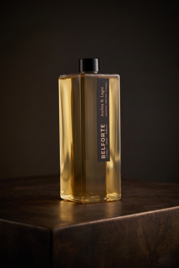 Ricarica Extrait Home Parfum Ambra e Legni 500 ml con Bastoncini